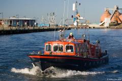 Blyth Volunteer Lifeboat seen in Blyth Harbour
